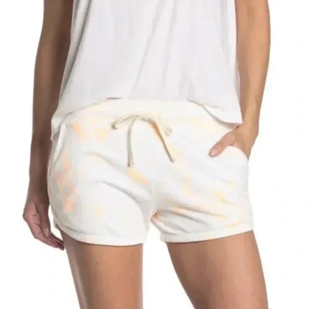 Sundry Dolphin Hem Tie-Dye Drawstring Shorts